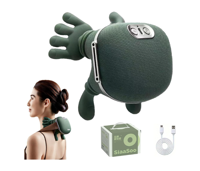 Hand Shoulder and Neck Massager, 2025 Upgrade Massage Master for Shoulder, Electric Shiatsu Back & Neck Massager with Heat Speed Adjustment, for Pain Relief Deep Tissue (Green) in UAE