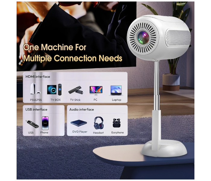 Smartbarry HT10 Home Outdoor Intelligent Integrated LED 4K Projector in UAE