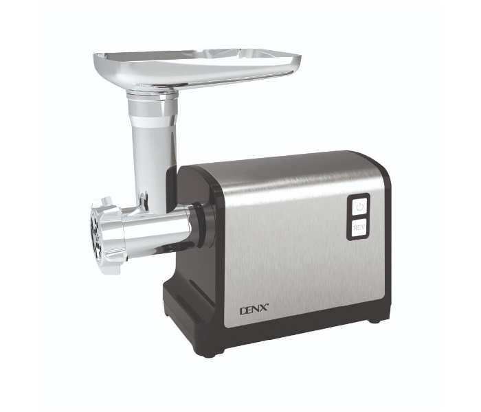 Denx Model DX3218 Electric Meat Grinder & Mincer, 1200W Locked Power, Pure Copper Motor, Stainless Steel Blades & Housing, Includes Sausage & Kibbe Attachments in UAE