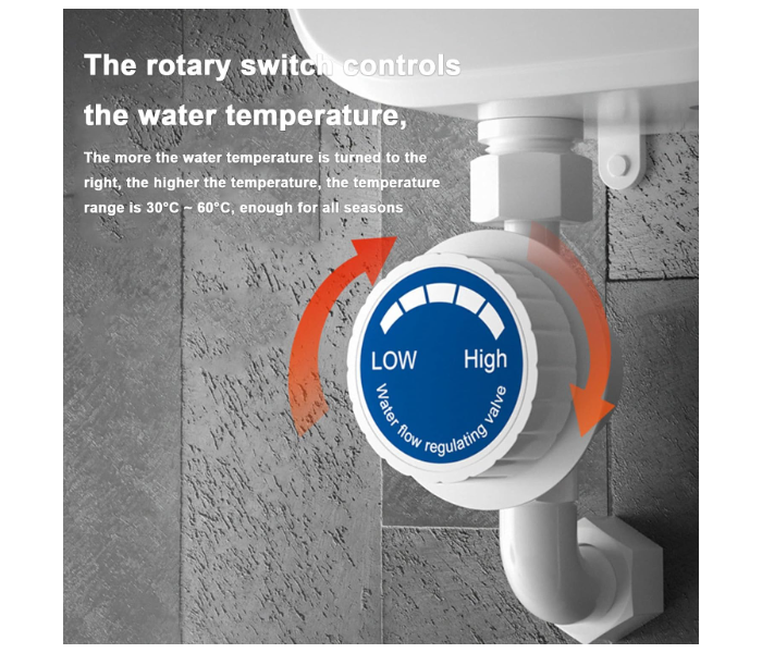 Shower Heater Electric | 3.5kw LED Display Electric Tankless Water Heater - 110V Hot Water Heater Tankless Waterproof Eliminate Time for Hot Water Shelf, Wall in UAE