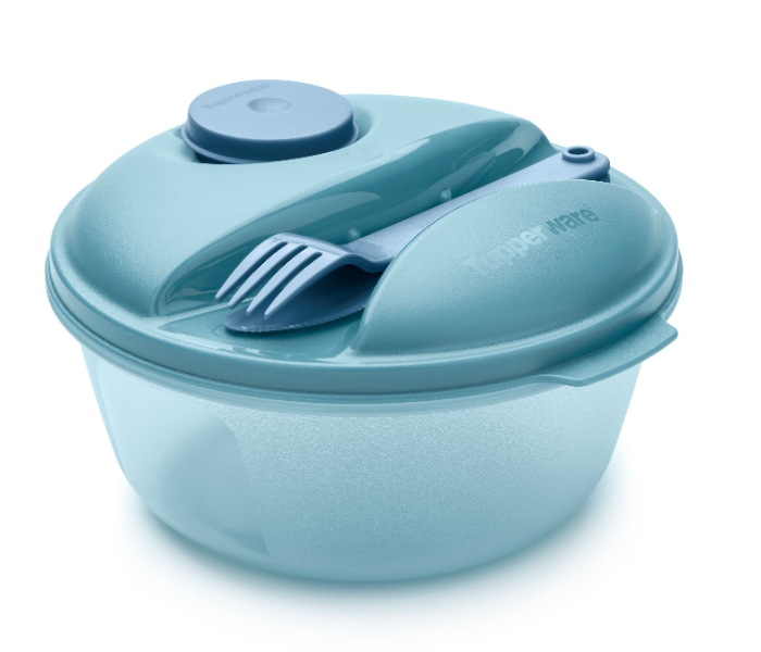 Tupperware Salad On The Go Set, 1.4 L Capacity, Aqua Blue in UAE