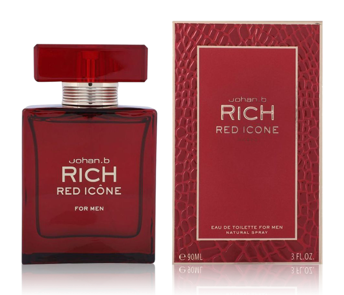 Geparlys 90ml Rich Red Icone By Johan B Eau De Parfum Spray For Men in UAE