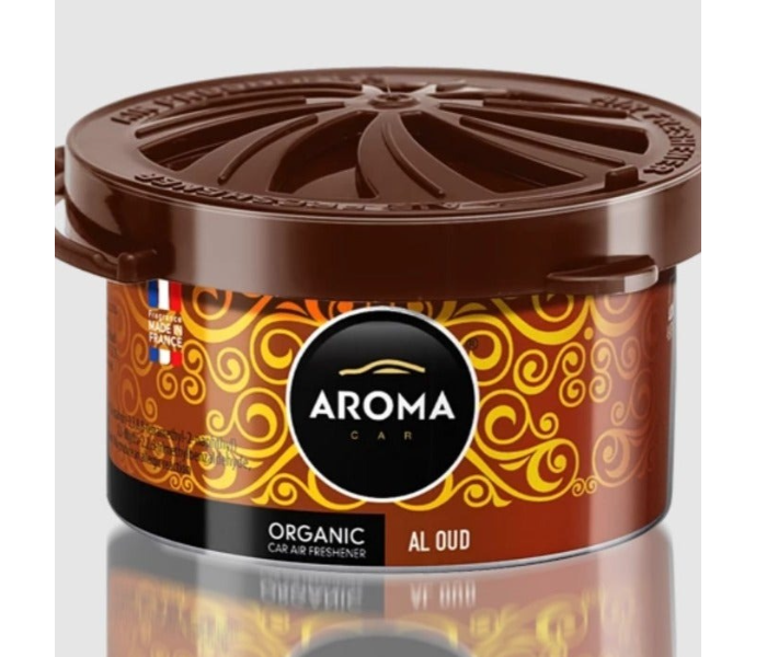 Aroma Car Organic Air Freshener - AL OUD Scent, Long Lasting, Made in France, Can Diffuser in UAE