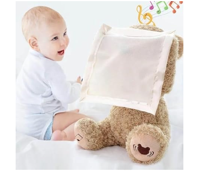 Peek-A-Boo Bear Animated Stuffed Animal Plush, Interactive Soft Toy for Babies, Toddlers, Newborn babys, Ages 0 Months and Up, 11.5 inches, Brown in UAE