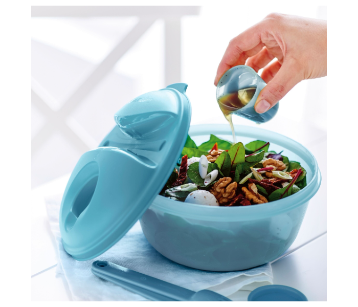Tupperware Salad On The Go Set, 1.4 L Capacity, Aqua Blue in UAE