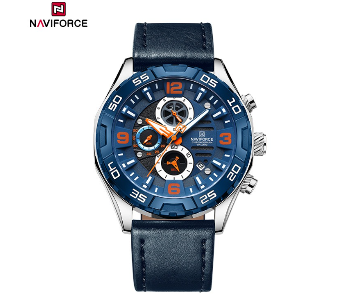 Naviforce Original NF8043 Elegance Exquisite Multifunctional Men's Chronograph Watch (Blue) in UAE