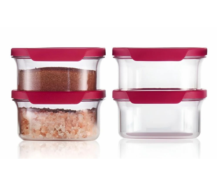 Tupperware Ultra Clear Oval Dry Storage Containers, 500mL, Red Lid in UAE