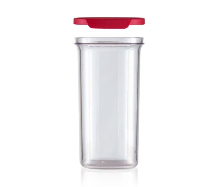 Tupperware Ultra Clear Oval Dry Storage Container 2L capacity, Red Lid in UAE