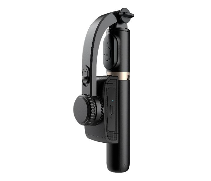 Smartphone Gimbal Stabilizer & Tripod Selfie Stick ,Wireless Remote Bluetooth Connectivity, Aluminum Alloy, Portable & Foldable Design for iPhone & Android, Q08 Model (Black/Gold) in UAE