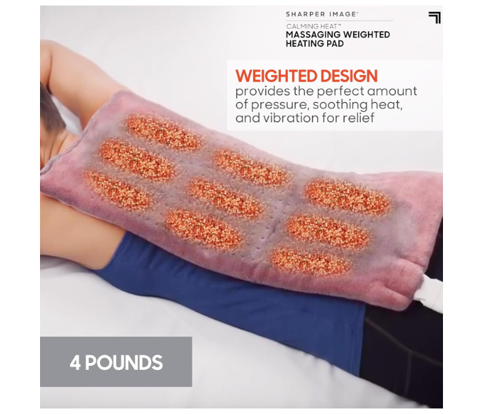 Calming Heat Electric Heating Pad with Massage | Weighted Heat Therapy Massager for Back, Neck & Body in UAE