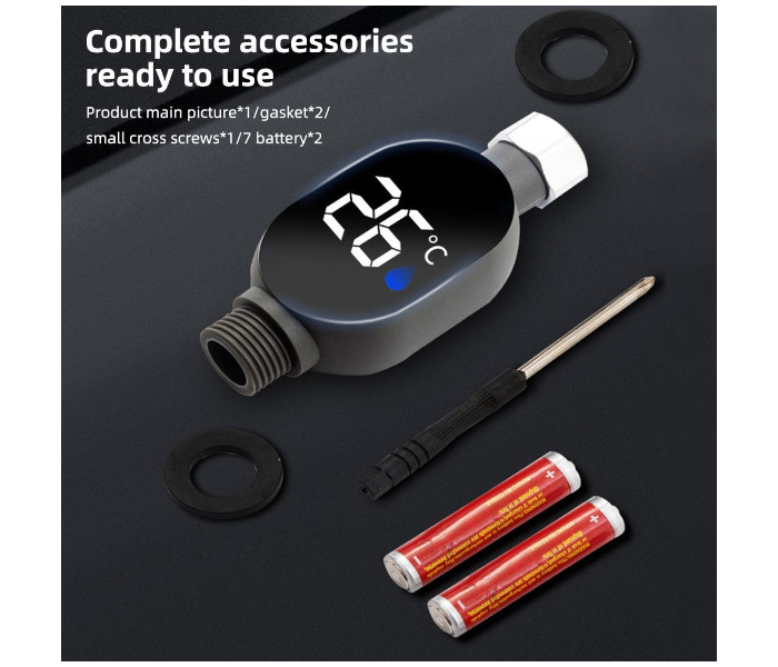 Digital LED Shower Thermometer Water Flow Powered in UAE