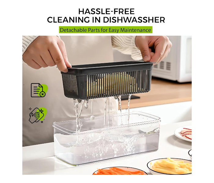 MACON Vegetable Chopper Food Dicer 16 in 1 Slicer with 8 Blades Container and Peeler MC4644 in UAE