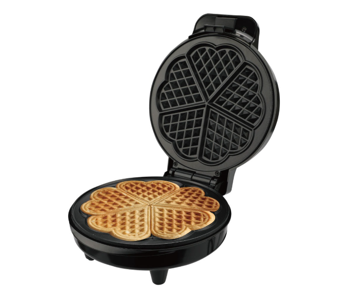 Heart Waffle Maker, 1000W Power, Non-Stick Plates, Adjustable Temperature Control, Silver/Black in UAE