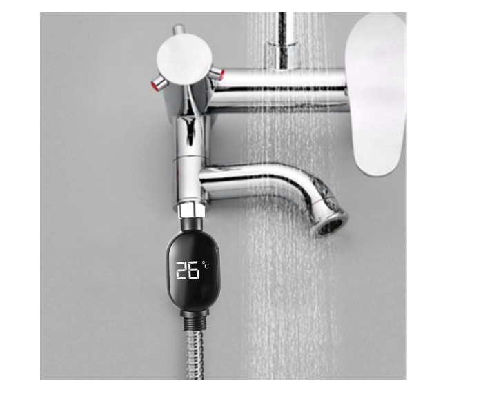 Shower Water Temperature Monitor | Shower Temperature Instant-Read with Led Digital Display - Waterproof Bathroom Accessories for Kitchen Apartment Hotel Home Household in UAE