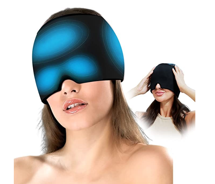 Migraine Relief Ice Hat Cooling Cap – Flexible Gel Cold Therapy Head Wrap for Headache, Sinus Pressure, Anxiety & Tension Relief in UAE