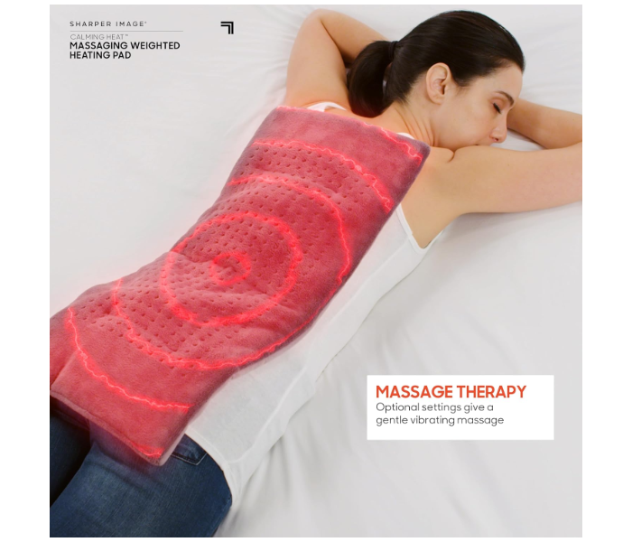 Calming Heat Electric Heating Pad with Massage | Weighted Heat Therapy Massager for Back, Neck & Body in UAE