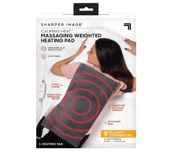 Calming Heat Electric Heating Pad with Massage | Weighted Heat Therapy Massager for Back, Neck & Body in UAE