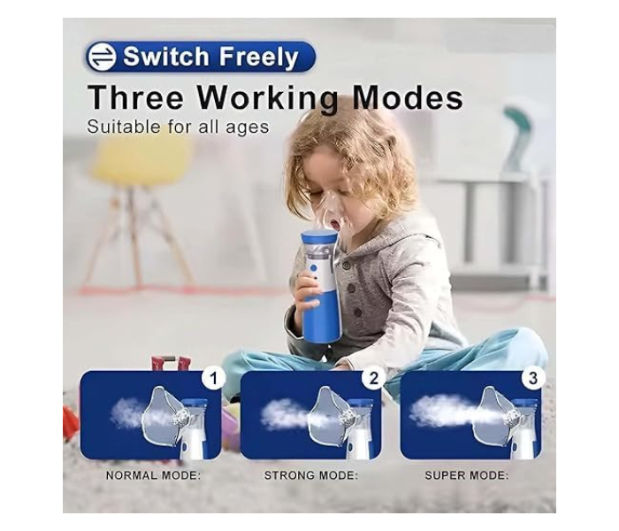 MACON Portable Nebulizer Machine: Silent Handheld Inhaler for Adults & Kids with Masks & USBMC4655 in UAE