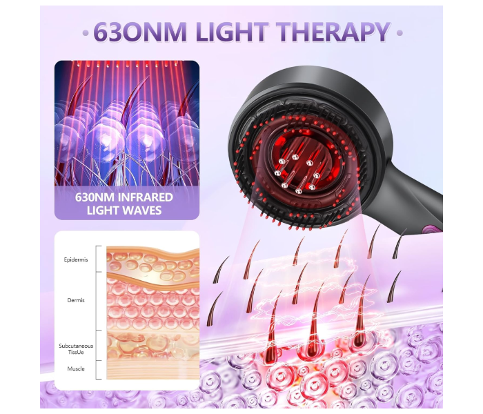 USB Rechargeable Wireless Scalp Massager Comb with Oil Applicator for Hair Nourishment & Relaxation in UAE