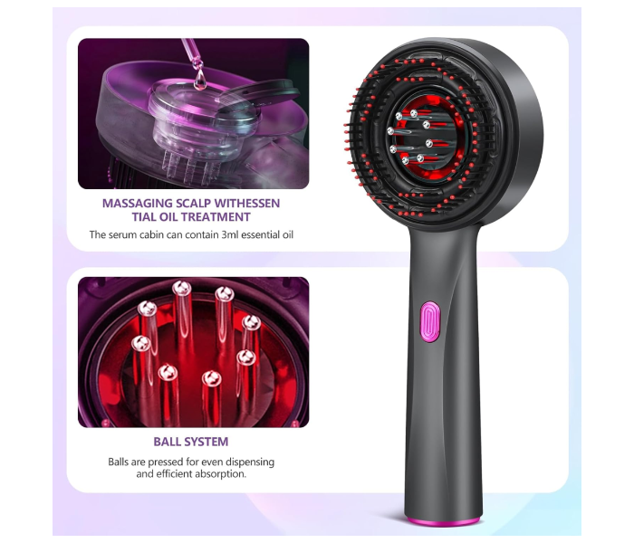 USB Rechargeable Wireless Scalp Massager Comb with Oil Applicator for Hair Nourishment & Relaxation in UAE