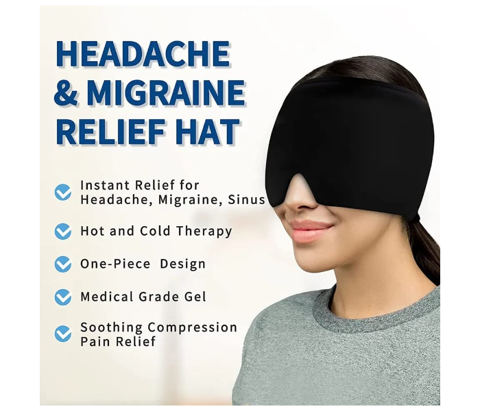 Migraine Relief Ice Hat Cooling Cap – Flexible Gel Cold Therapy Head Wrap for Headache, Sinus Pressure, Anxiety & Tension Relief in UAE