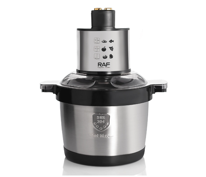 RAF R.7735 500W Multi-function Stainless Steel Food Processor 6L Capacity in UAE