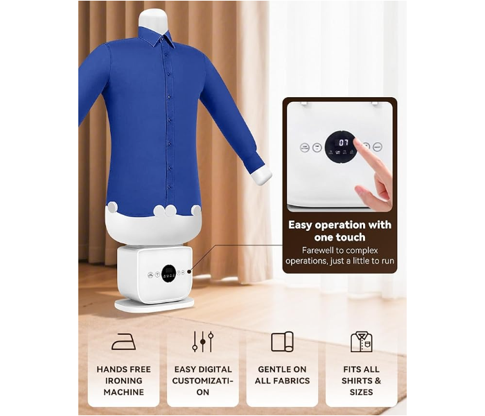 Automatic Hot Air Dryer & Iron – Clothes Dryer and Hands Free Wrinkle Remover for Shirts & Pants-Gentle on All Fabrics - Apartment & Dorm Room Essentials - Ideal Than Any Iron and Steamer in UAE