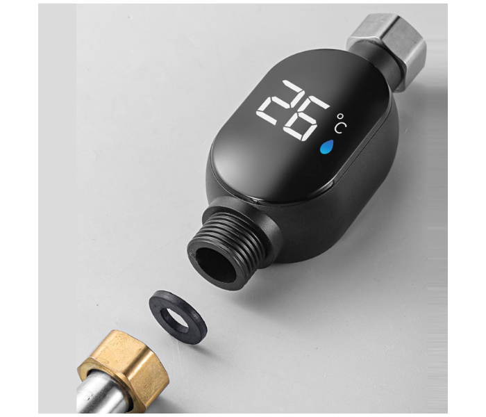 Shower Water Temperature Monitor | Shower Temperature Instant-Read with Led Digital Display - Waterproof Bathroom Accessories for Kitchen Apartment Hotel Home Household in UAE