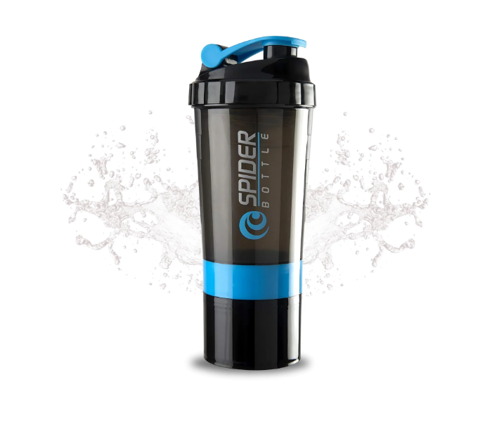 Sports Shaker Bottle Whey Protein Powder Mixing Bottle Sports Nutrition Protein Shaker Fitness Water Bottle With Three-Layer (Blue) in UAE