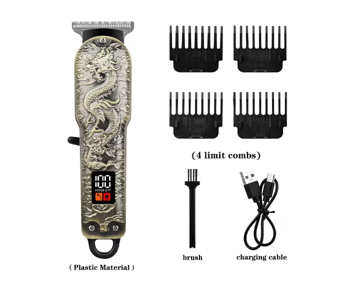Men’s Professional Hair Clippers & Beard Trimmer Set | Cordless Hair Cutting Machine & Beard Shaper - Multicolor in UAE