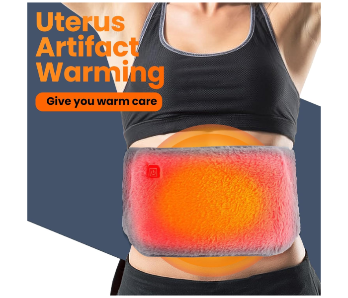 Electric Waist Belt Heating Pad with 3-Level Heat Control | USB Powered Rechargeable Heat Wrap for Menstrual Pain, Back, Belly & Abdominal Relief in UAE