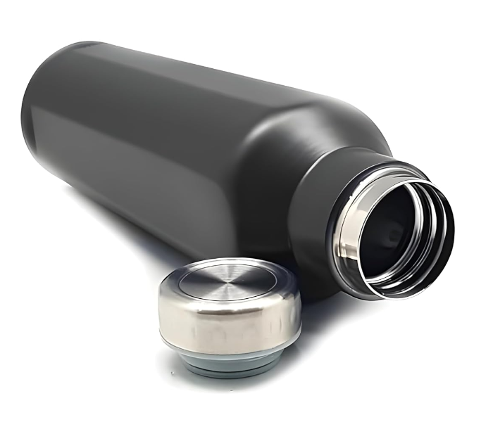 500ml Stainless Steel Thermal Flask Double Wall Vacuum Insulated Bottle for Hot & Cold Drinks Sports & Outdoor Use - Black in UAE