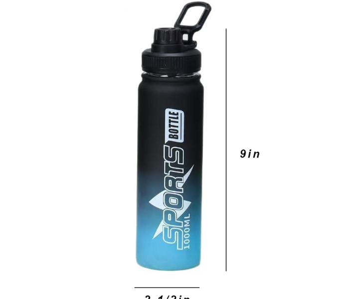 Jmax 1000ml BPA-Free Plastic Sipper Water Bottle with Straw & Carry Handle | Leak-Proof Lightweight Sports Bottle for Gym, School & Office - Blue in UAE