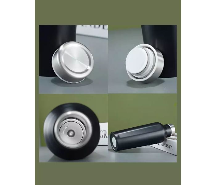 500ml Stainless Steel Thermal Flask Double Wall Vacuum Insulated Bottle for Hot & Cold Drinks Sports & Outdoor Use - Silver in UAE