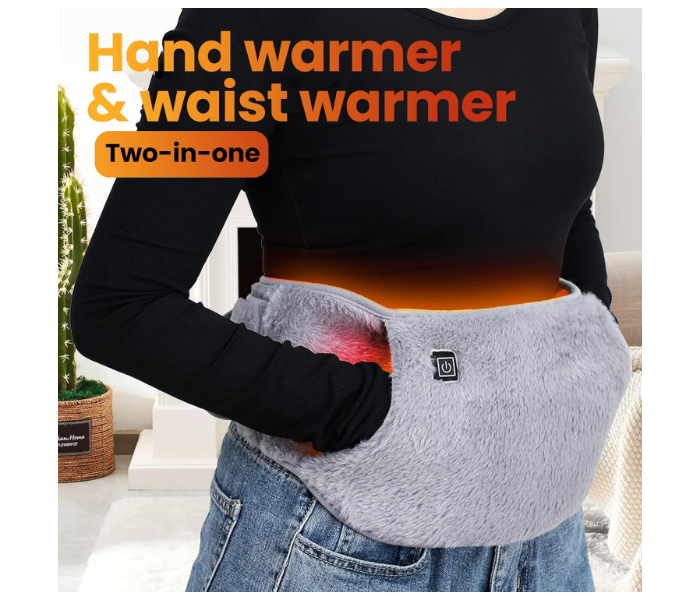 Electric Waist Belt Heating Pad with 3-Level Heat Control | USB Powered Rechargeable Heat Wrap for Menstrual Pain, Back, Belly & Abdominal Relief in UAE