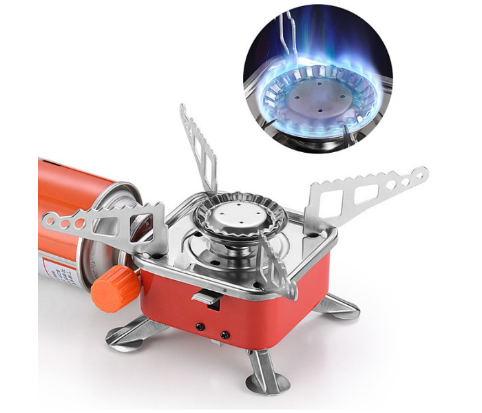 Portable Outdoor Butane Gas Stove – Folding Design, Mini Camping Cooker, CRV Gas Canister Compatible in UAE