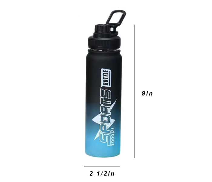 Jmax 1000ml BPA-Free Plastic Sipper Water Bottle with Straw & Carry Handle | Leak-Proof Lightweight Sports Bottle for Gym, School & Office - Blue in UAE