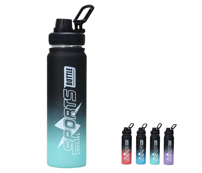 Jmax 1000ml BPA-Free Plastic Sipper Water Bottle with Straw & Carry Handle | Leak-Proof Lightweight Sports Bottle for Gym, School & Office - Blue in UAE