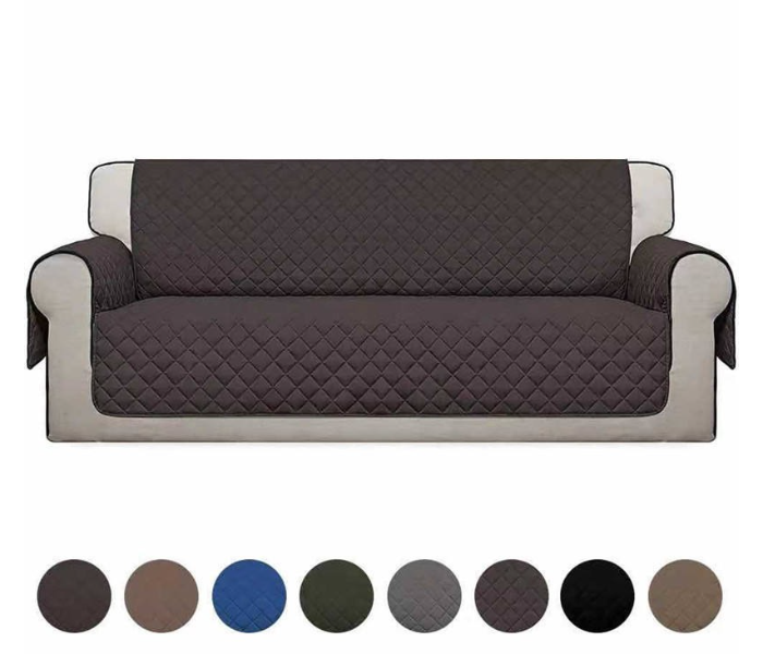 Reversible Sofa Protector Cover for Pets, Spills, and Stains Three seater - Quilted Furniture Shield Couch Slipcover, Machine Washable in UAE