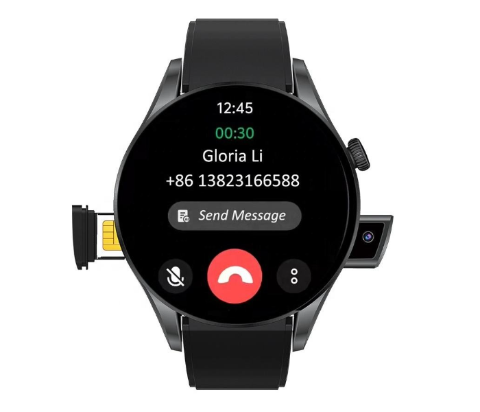 Smartbarry SM405 Smartwatch – Super AMOLED Display, 4G SIM Support & Video Calling – Ramadan Special Edition – Includes Dual Silicone Straps – Black in UAE