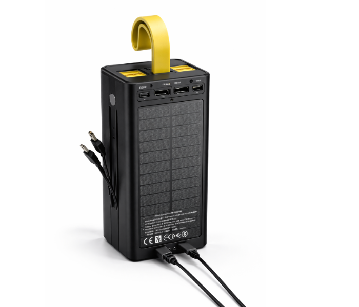 OALE iPower R50000 50000mAh Solar Power Bank, 22.5W Super Fast Portable Charger, 8 Ports (3 In + 5 Out), Strong LED Torch for Camping in UAE