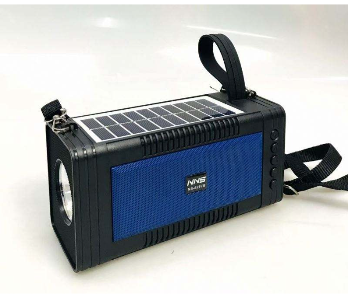 NNS NS-S267S 5-Way Powered Solar Emergency Radio - Portable Wireless Bluetooth Speaker with High-Brightness LED Flashlight, AM/FM/SW 3-Band Receiver, and Power Bank Function for Camping and Home Backup in UAE