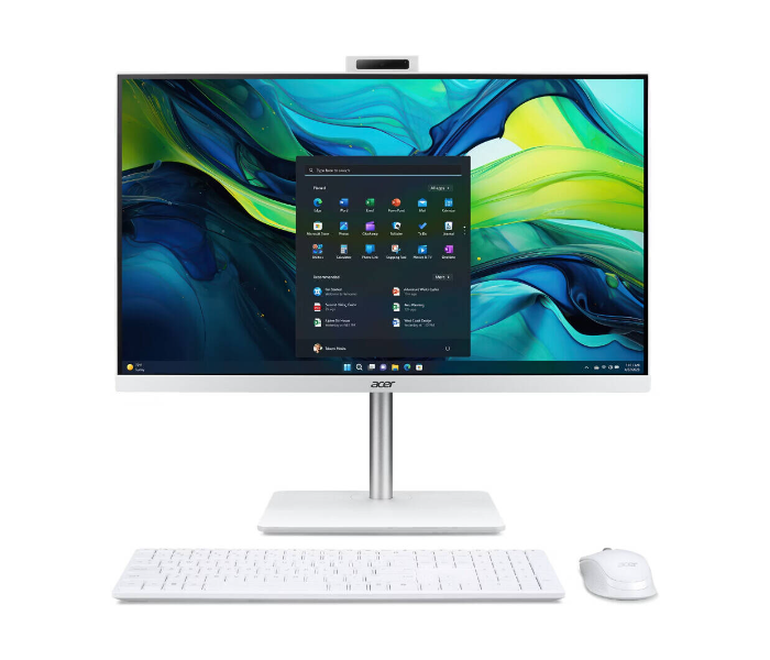 Acer Aspire C27 DQ.BNREM.001 All-In-One Desktop Computer Intel Core i7-1355U 16GB RAM 1TB SSD English-Arabic Keyboard Windows 11 - White in UAE