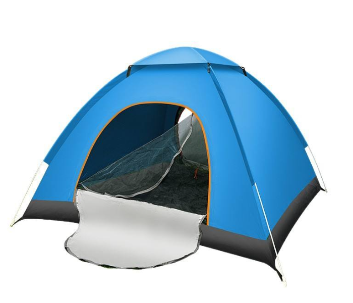 Automatic Pop-Up Camping Tent, 2-3 Person Waterproof Family Tent for Outdoor Hiking & Beach, Easy Setup, Blue – Best Camping Gear in Dubai UAE in UAE