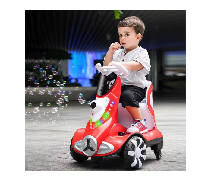 Kids' Electric Vehicles, 6V 4A Dual DriveRide On Car for Toddlers with Automatic Bubble Function, and Music Electric Car for 3-6 Years Kids in UAE