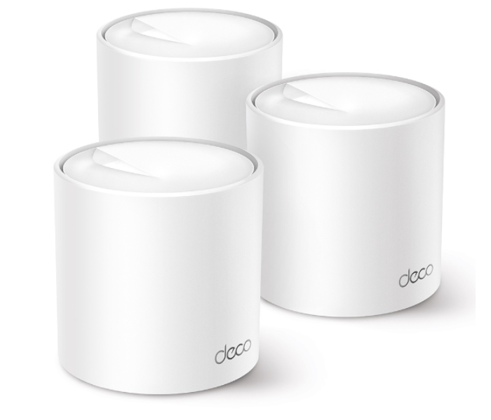 TP-Link Deco Whole Home Mesh Wi-Fi 6 Deco X50-PoE (3-Pack) Premium Polycarbonate White Power over Ethernet Support Ultra-Fast AX3000 Speed Multi-Scenario Mounting Large Villa & Office Coverage in UAE