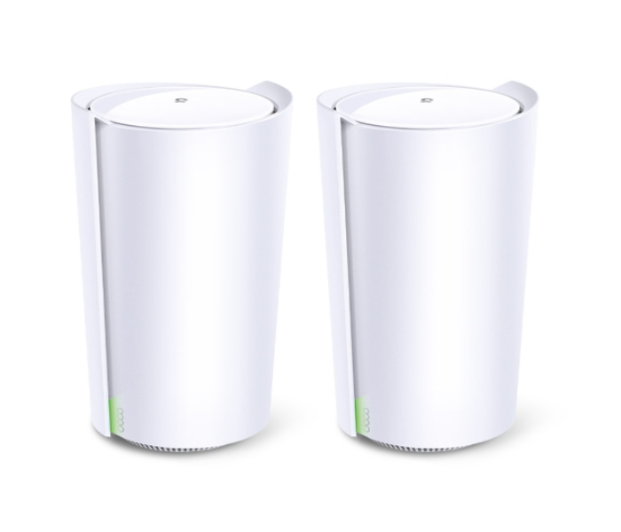 TP-Link Deco Whole Home Mesh Wi-Fi 6 System Deco X90 (2-Pack) Premium Polycarbonate White AI-Driven Ultra-Fast AX6600 Speed Seamless Roaming Large Villa & Office Coverage in UAE