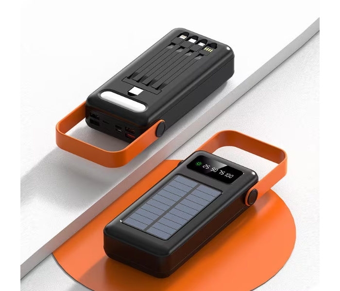 50000mAh Solar Power Bank 22.5W Fast Charging Portable Charger with LED Torch, Multi-Port Outdoor Emergency Battery Pack in UAE