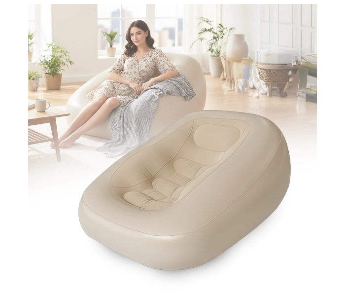 Luxury Inflatable Air Sofa Chair with 3 in 1 Automatic Pump 150×130×70cm Portable Foldable Lounge for Indoor & Outdoor Relaxation in UAE