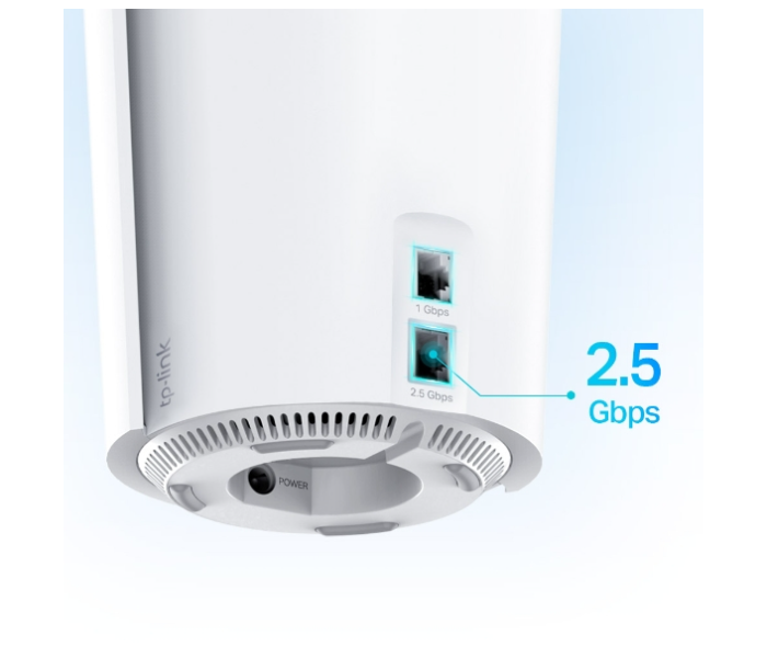 TP-Link Deco Whole Home Mesh Wi-Fi 6 System Deco X90 (2-Pack) Premium Polycarbonate White AI-Driven Ultra-Fast AX6600 Speed Seamless Roaming Large Villa & Office Coverage in UAE